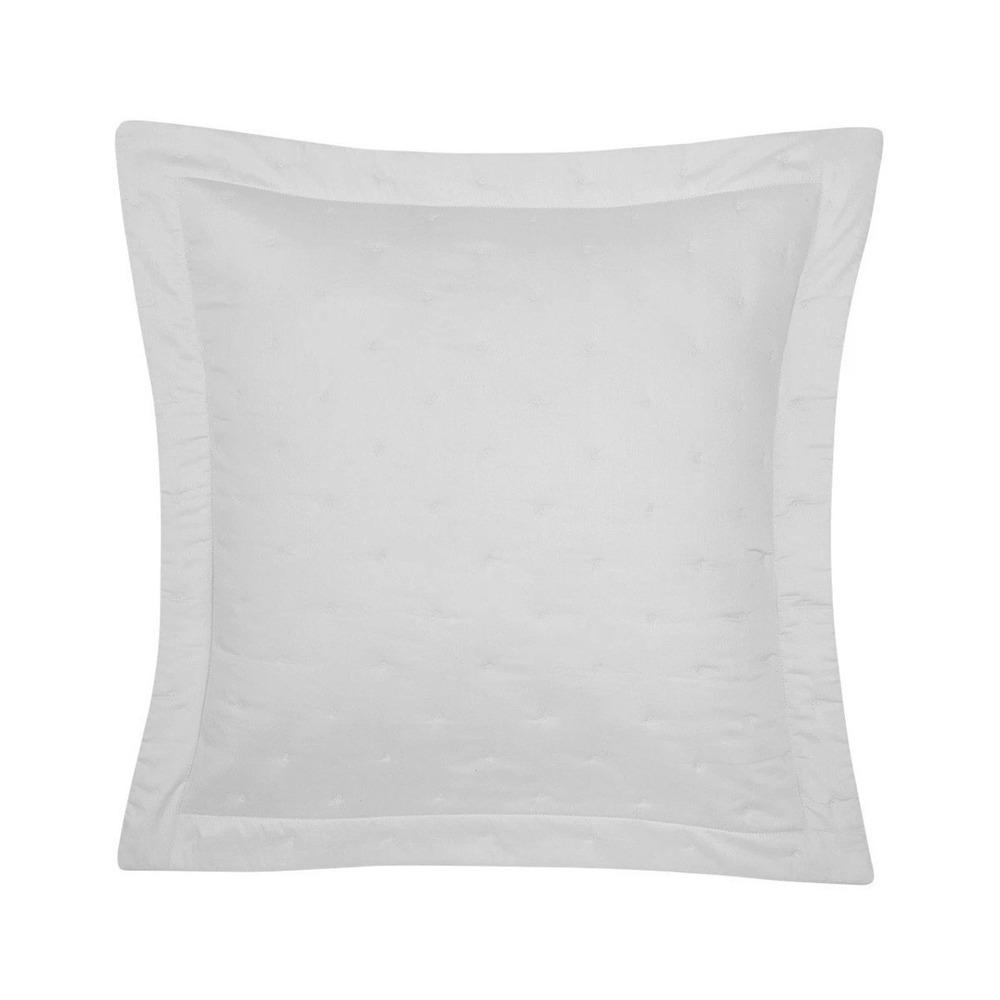 Yves Delorme Paris 26x26 100% Cotton Quilted Triomphe‎ Solver Euro Sham Ca Oreil